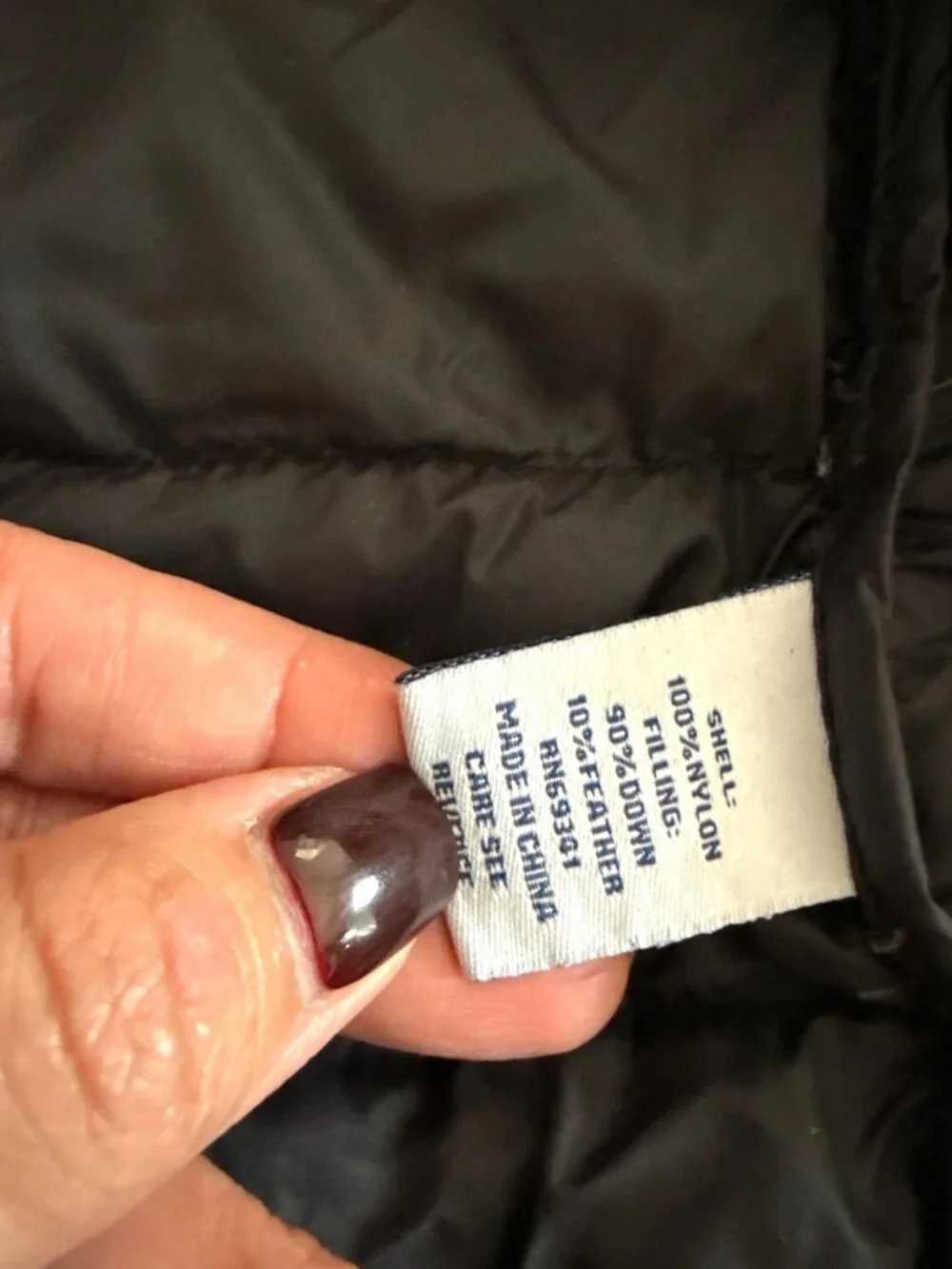 Packable Black Down Jacket MenS MediumLightweight Nylon & Down Warm Outerwear